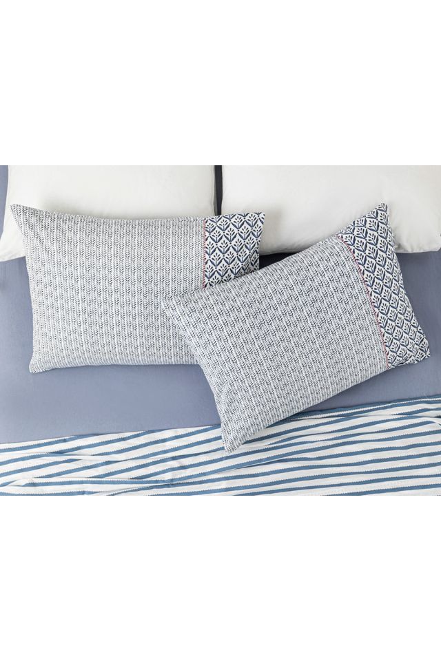 Vernal Pleasure Pamuklu 2'li Yastık Kılıfı 50x70 Cm Indigo