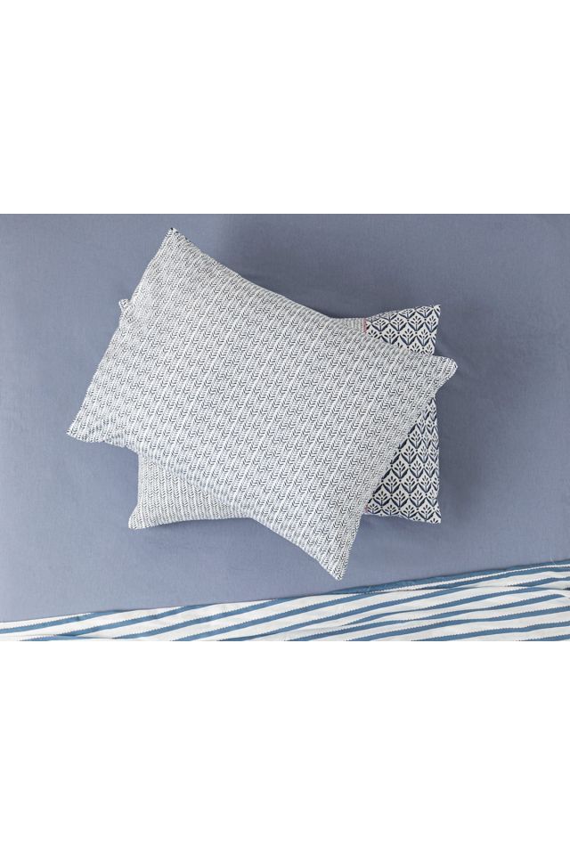 Vernal Pleasure Pamuklu 2'li Yastık Kılıfı 50x70 Cm Indigo