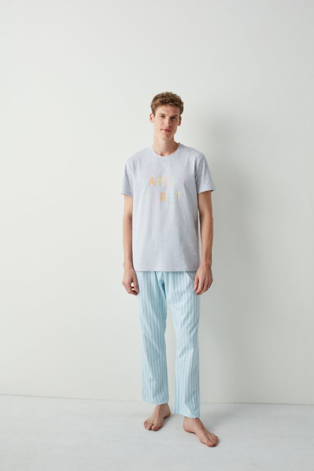Çok Renkli Family First Pijama Takımı