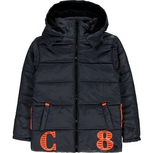 Boys Hooded Coat 10-13 Ages Black