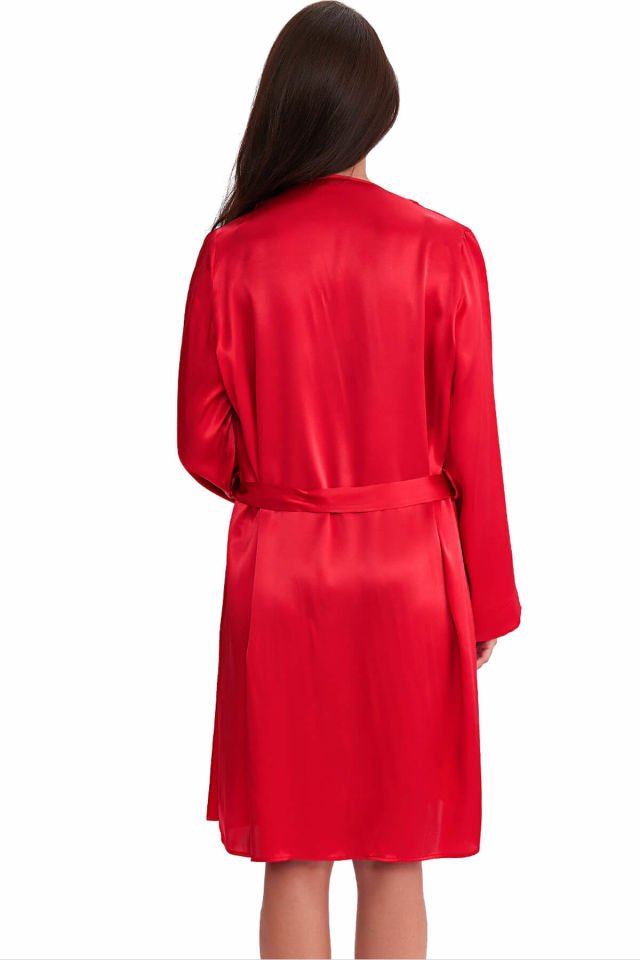 Belted Satin Dressing Gown