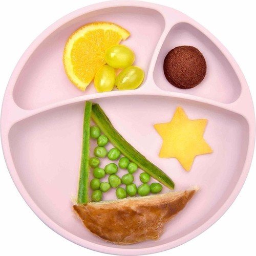 Serving Vacuum-Based Silicone Plate - Pinky Pink
