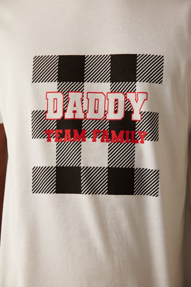 Optical White Daddy Team Family Pajamas Set