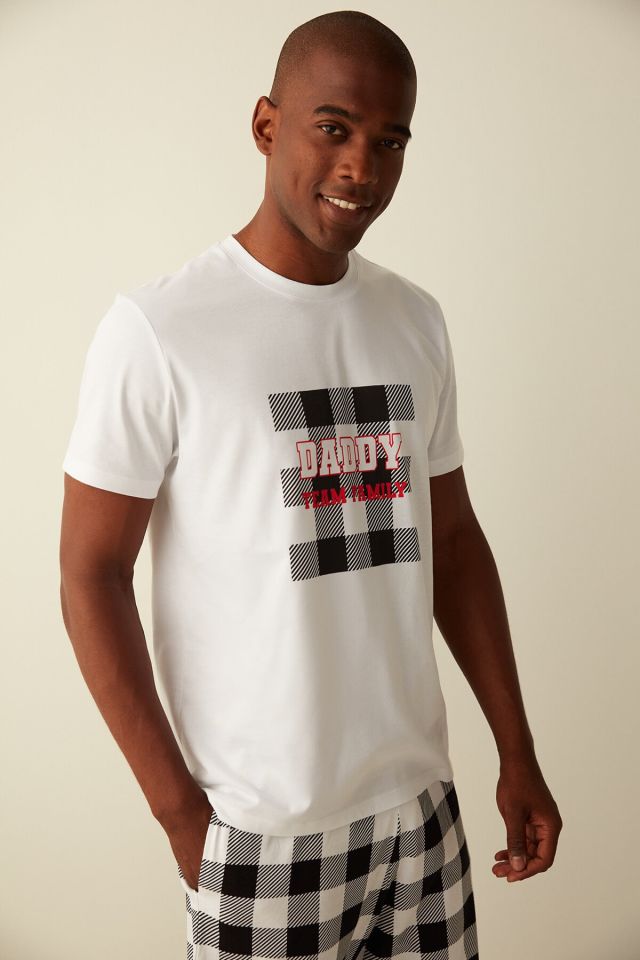 Optical White Daddy Team Family Pajamas Set