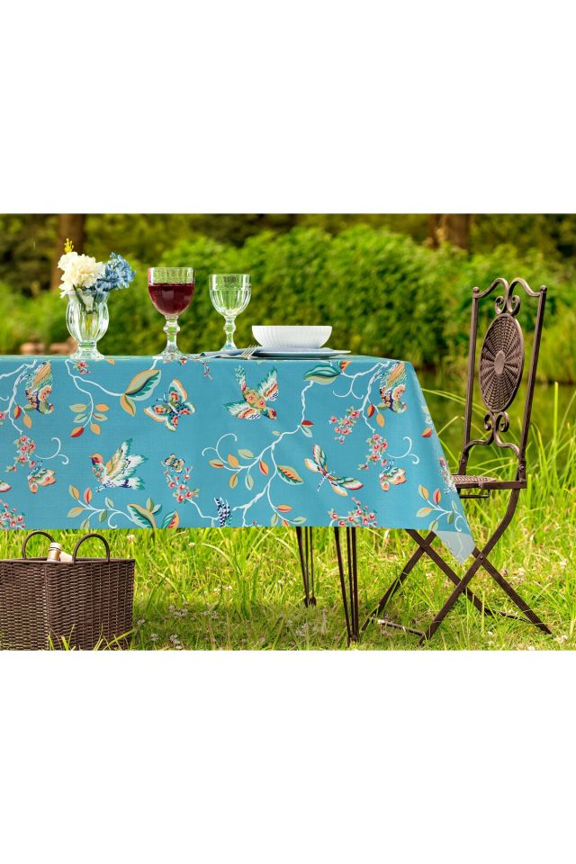 Violet Pvc Table Cloth - Indigo - 140x140 Cm