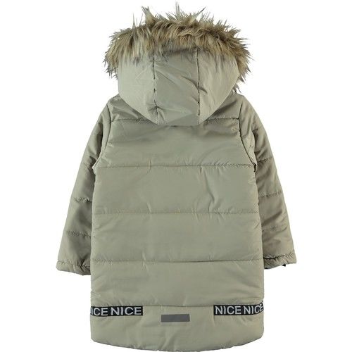 Boys Hooded Coat 6-9 Years Stone Color