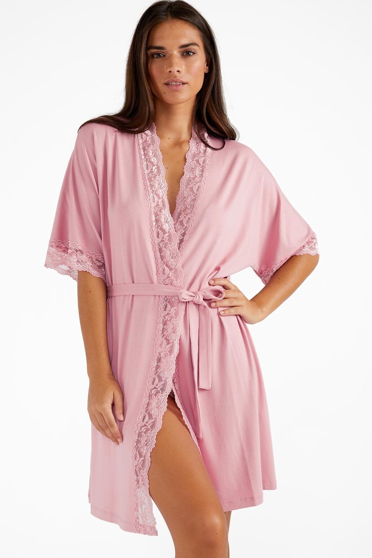 Women's Powder Combed Cotton Dressing Gown