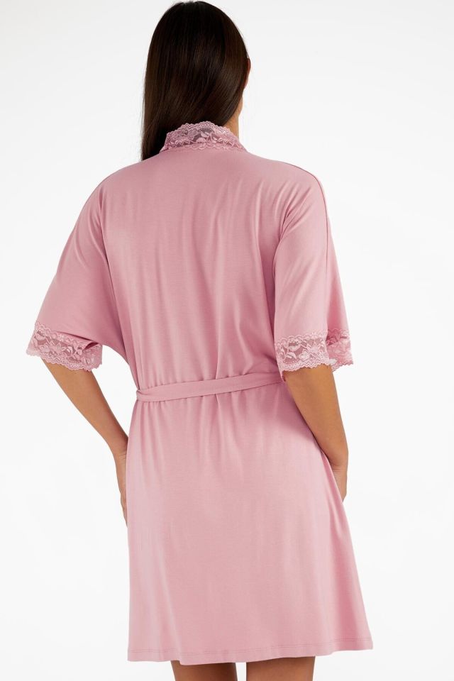 Women's Powder Combed Cotton Dressing Gown