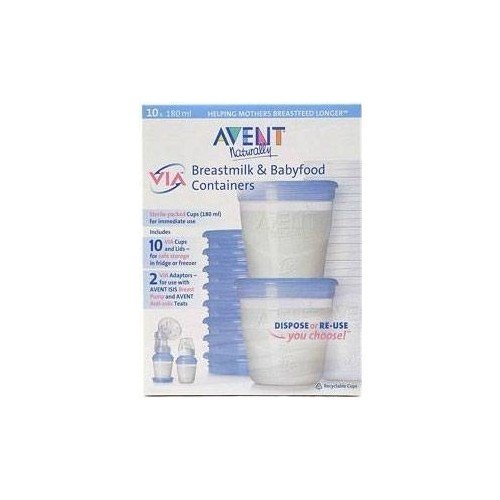 Avent Via 10 Adet 180 ml Anne Sütü Saklama Kaplari