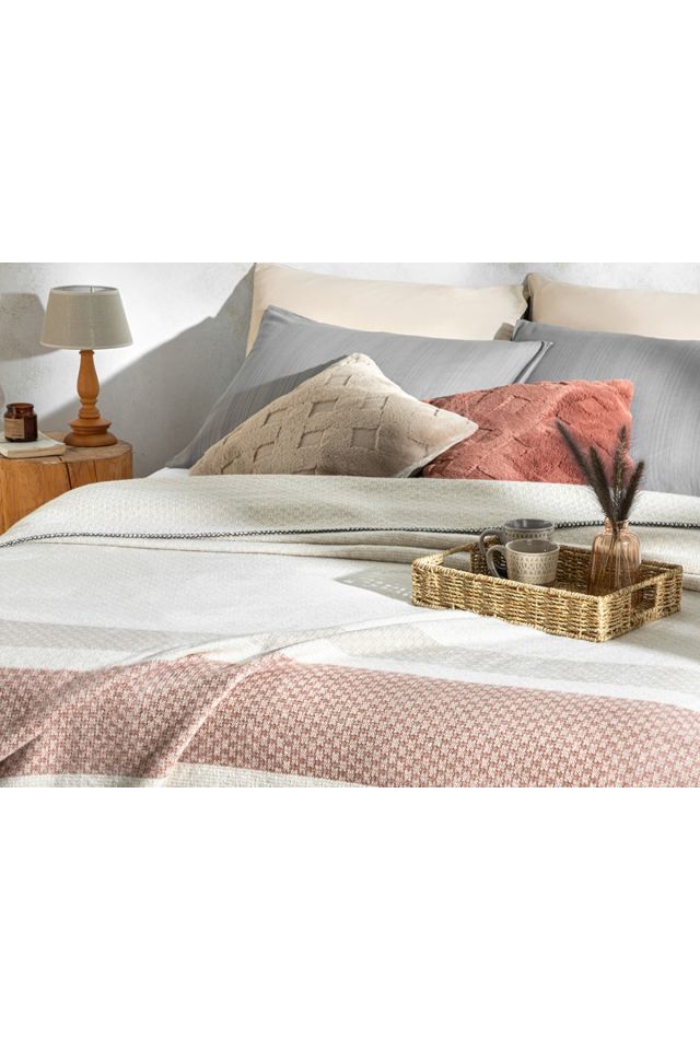 Triple Stripe Scotch Çift Kişilik Battaniye 200x220 cm