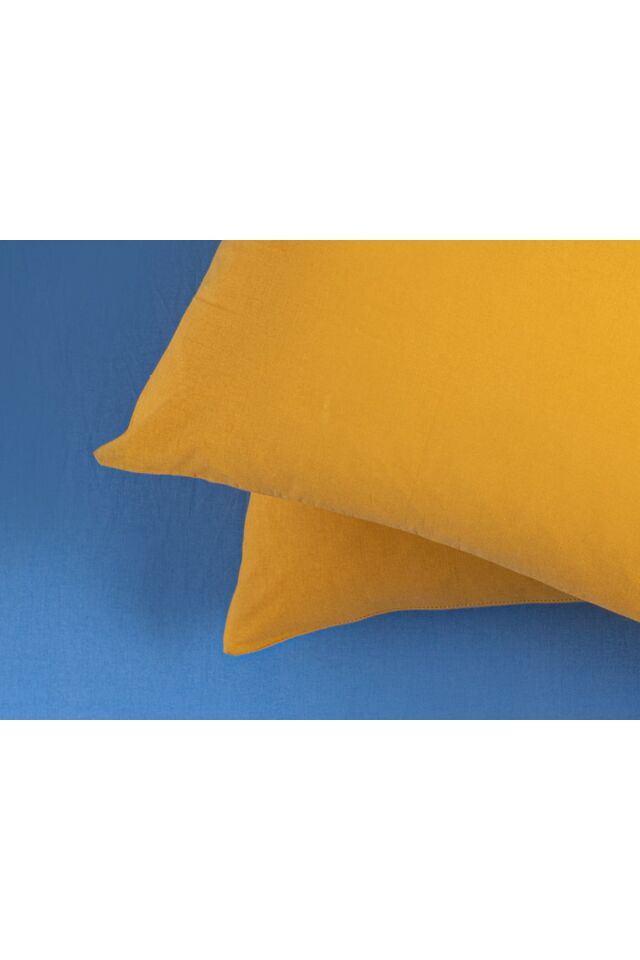 Direct Message Plain Cotton 2-Pack Pillowcase 50x70 Cm Mustard