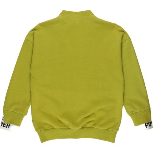 Boys Half Zipper Print Detailed Sweatshirt