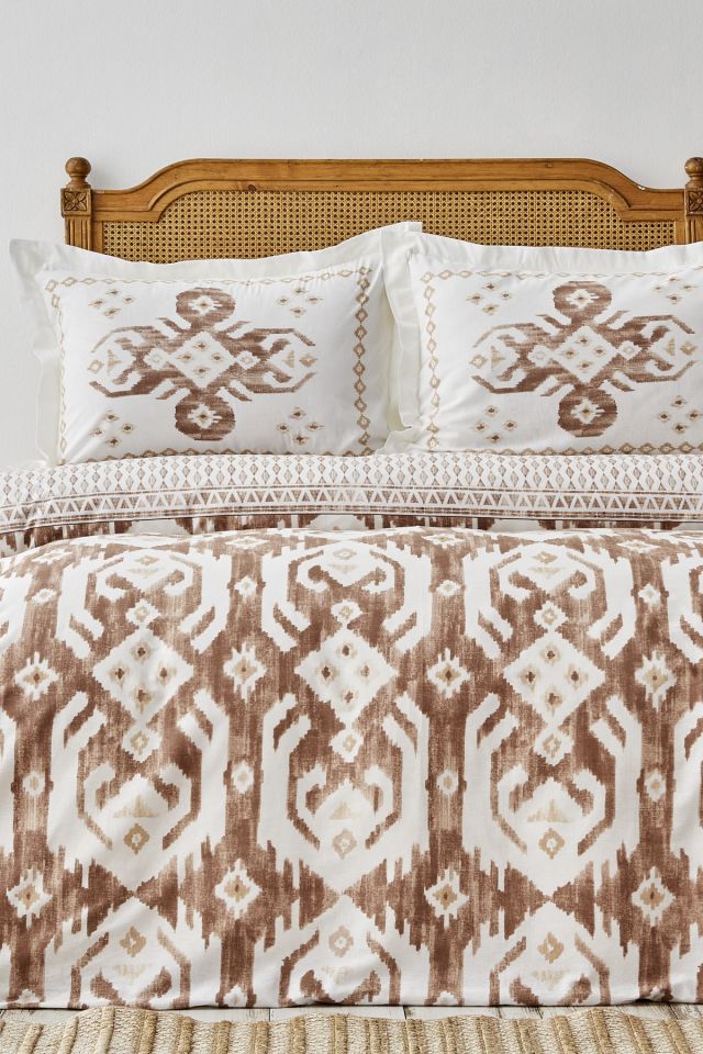 Neos Beige 100% Cotton Double Duvet Cover Set