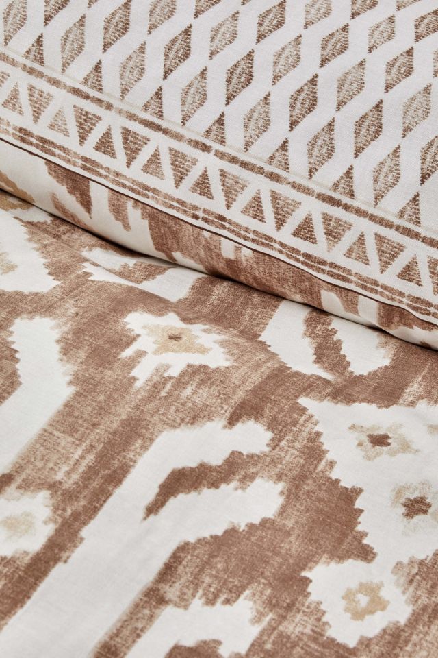 Neos Beige 100% Cotton Double Duvet Cover Set
