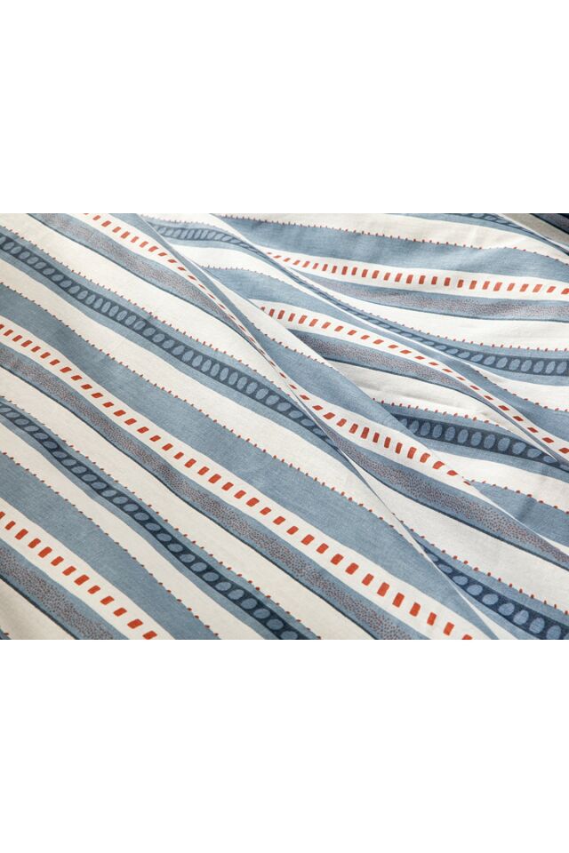 Coastline Cotton Double Duvet Cover Set 200x220 Cm Indigo