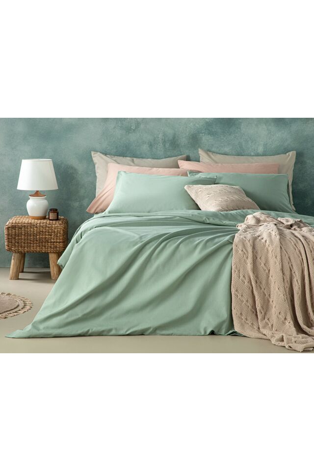 Novella Premium Soft Cotton Tek Kişilik Nevresim Takımı 160x220 Cm Seledon
