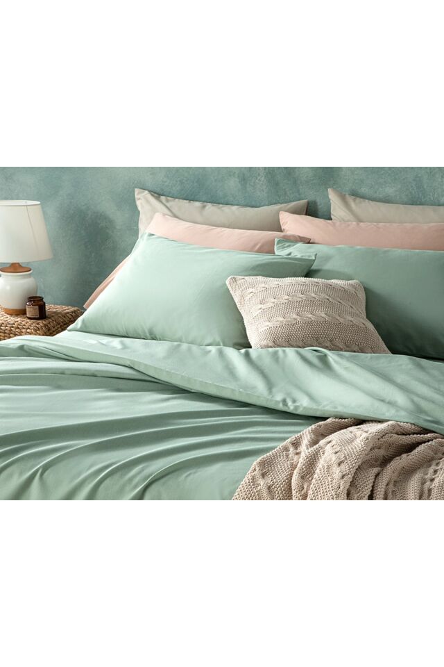 Novella Premium Soft Cotton Tek Kişilik Nevresim Takımı 160x220 Cm Seledon