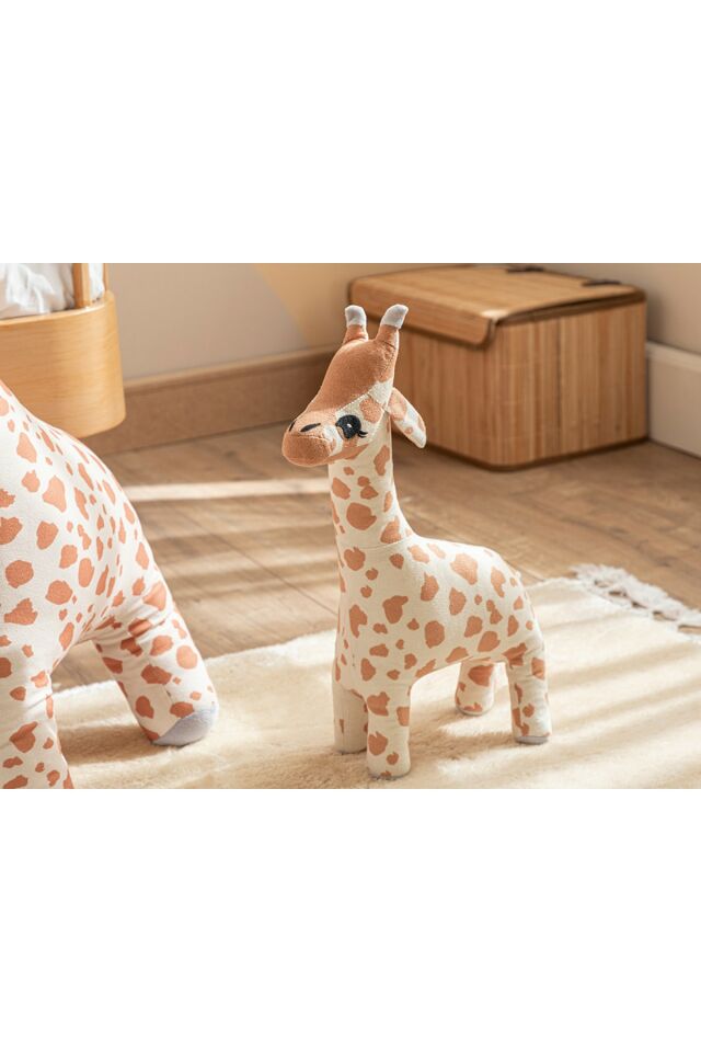 Mini Giraffe Dekoratif Kırlent 40x20 Cm Bej