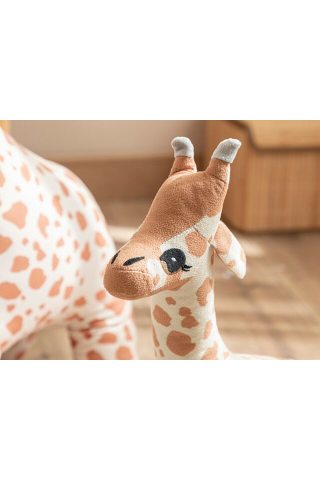 Mini Giraffe Dekoratif Kırlent 40x20 Cm Bej