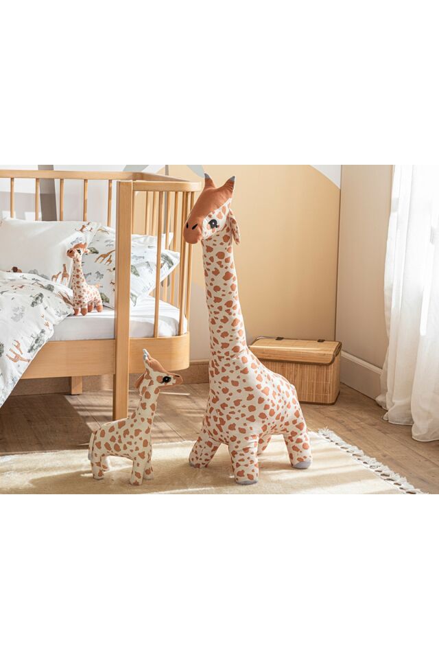 Mini Giraffe Dekoratif Kırlent 40x20 Cm Bej
