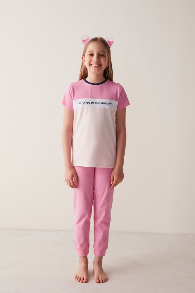 Girl Child Be Happy 2 Pajamas Set