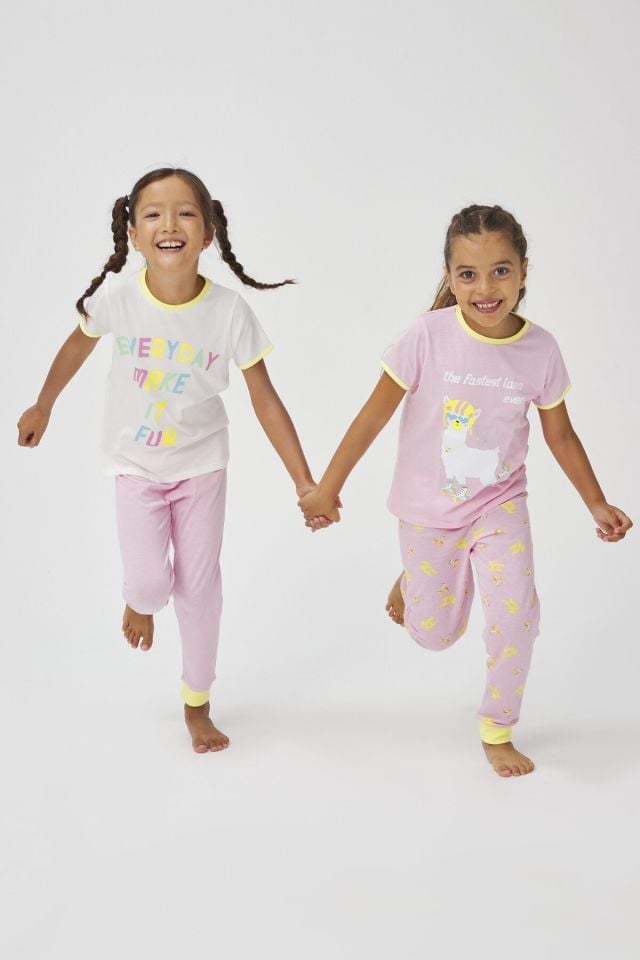 Girl's Main Miami Ss 4 Piece Pajamas Set