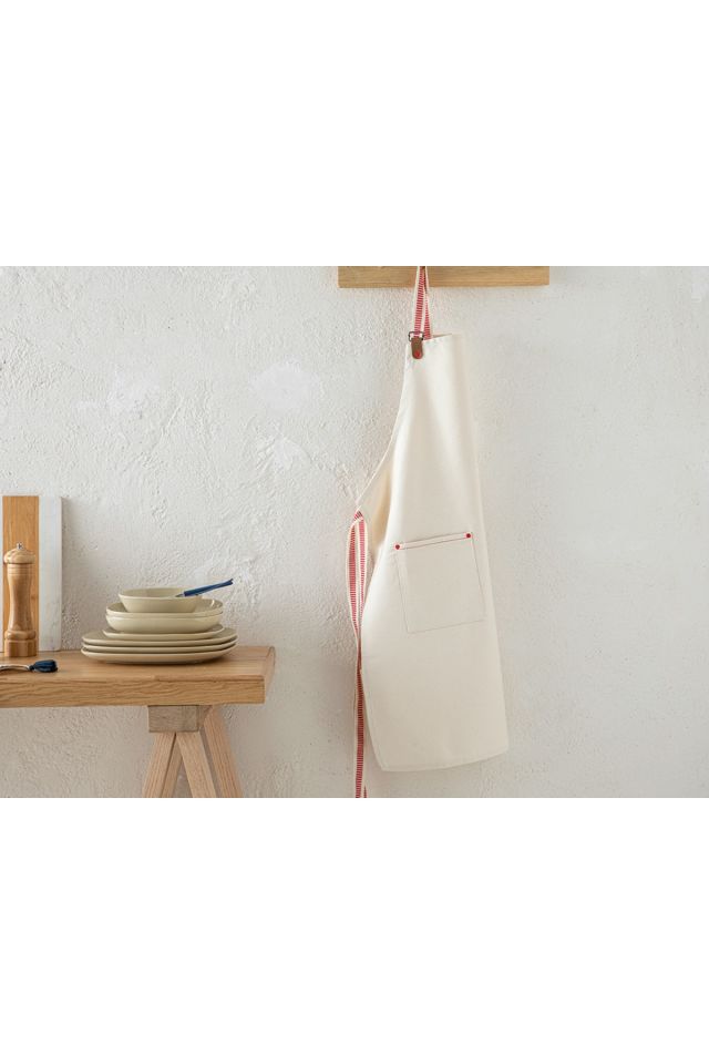 Pure Natural Cotton Kitchen Apron 56x76 Cm Cream