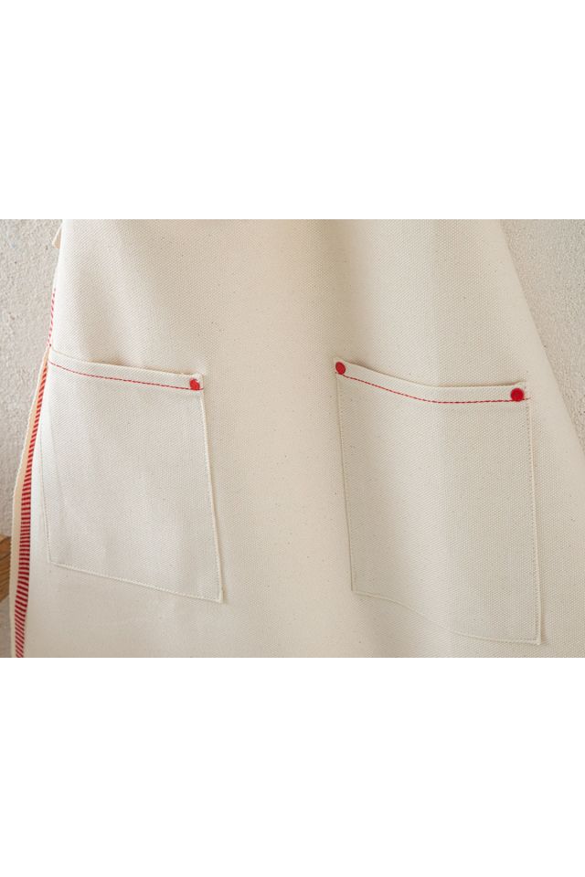 Pure Natural Cotton Kitchen Apron 56x76 Cm Cream