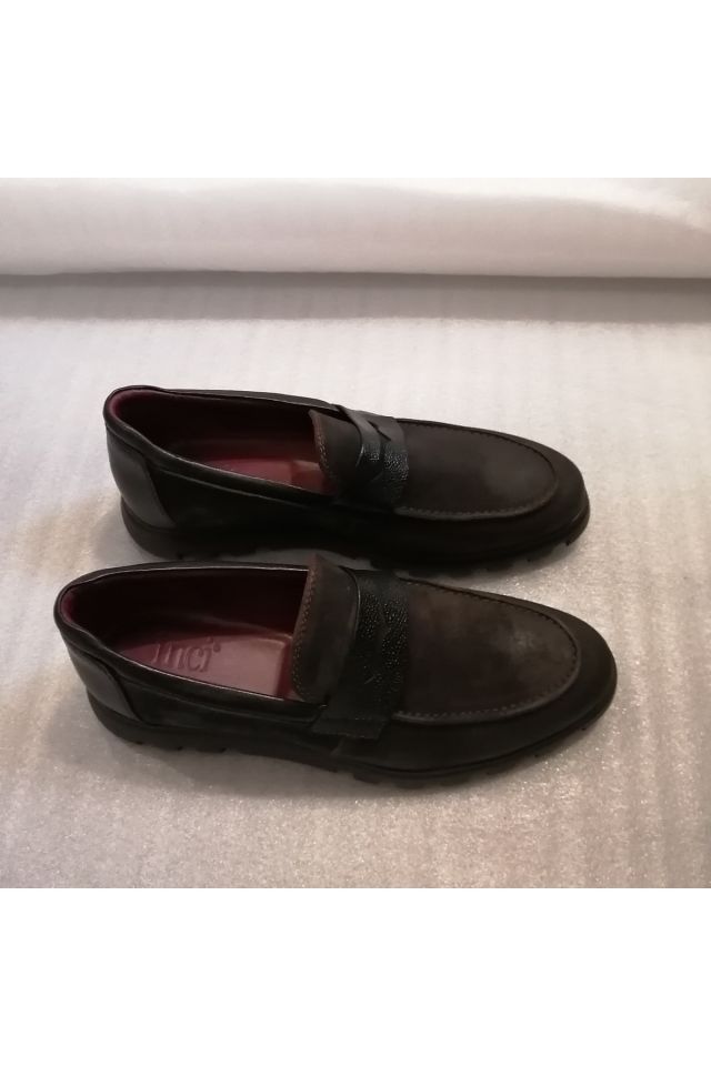 Men's Genuine Suede Lightweight Thick Sole Loafer Shoes