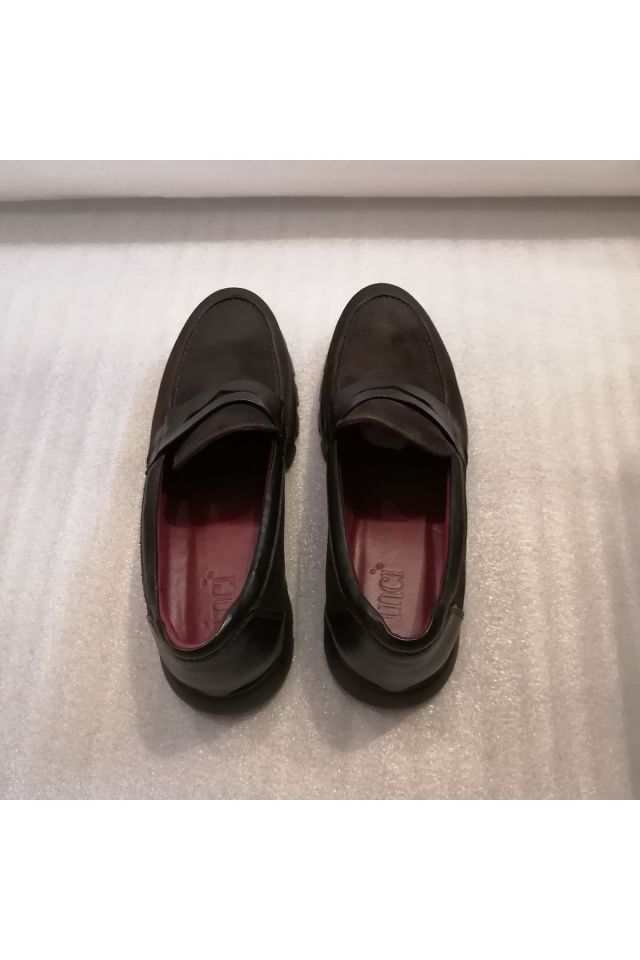 Men's Genuine Suede Lightweight Thick Sole Loafer Shoes