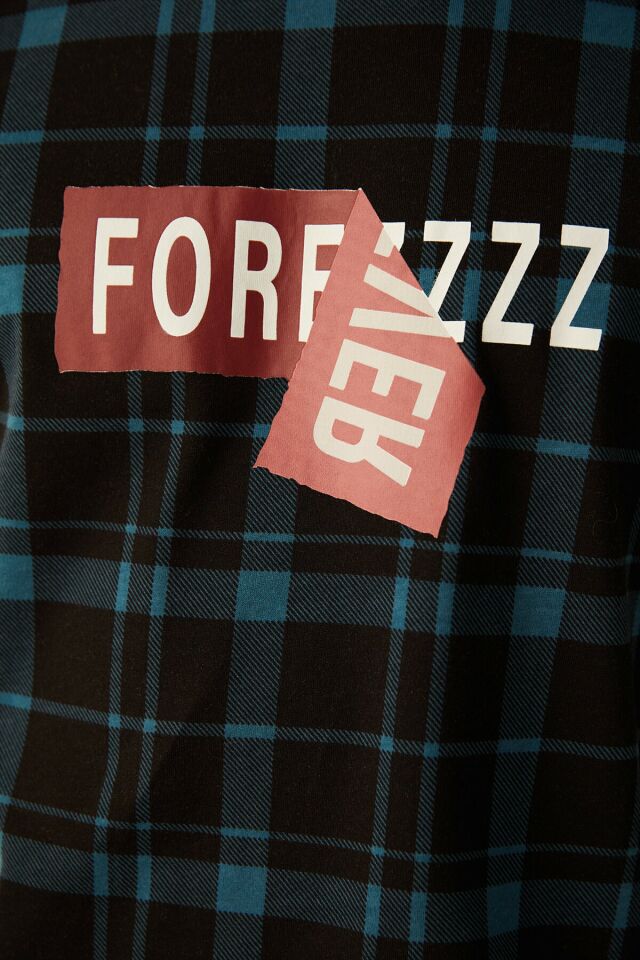 Siyah Forever Pantolon Pijama Takımı