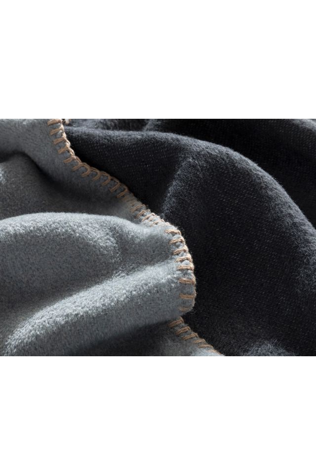 Plain Cotton Single Blanket 150x200 Cm Grey-anthracite