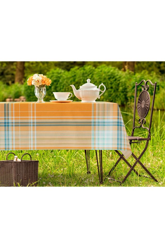 Farrant Pvc Masa Örtüsü - Sarı - 140x140 Cm