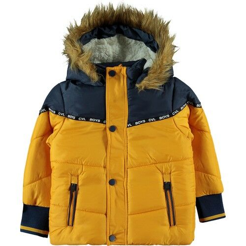 Boys Hooded Coat 2-5 Years Mustard