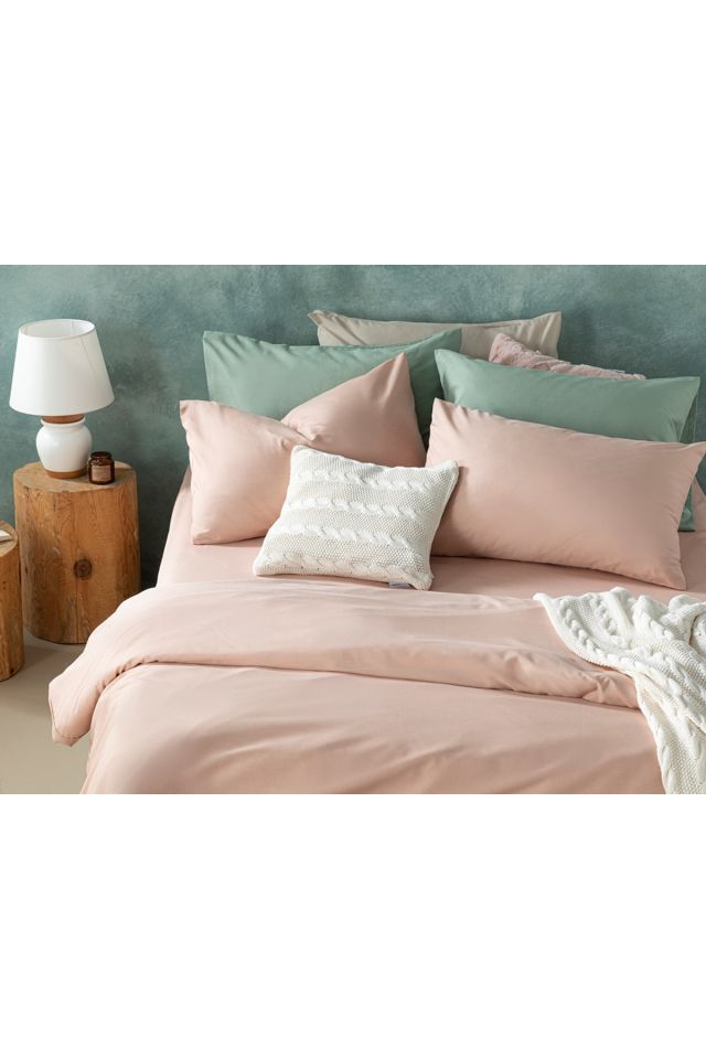 Novella Premium Soft Cotton Çift Kişilik Nevresim Takımı 200x220 Cm Gül Kurusu
