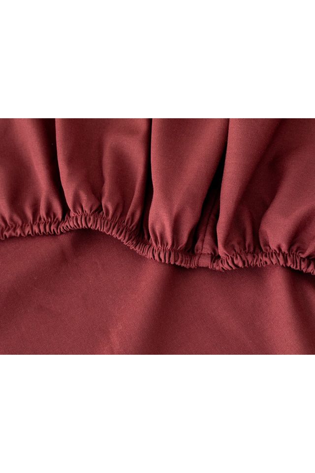 Aurora Silky Touch Double Duvet Cover Set 200x220 Cm Claret Red