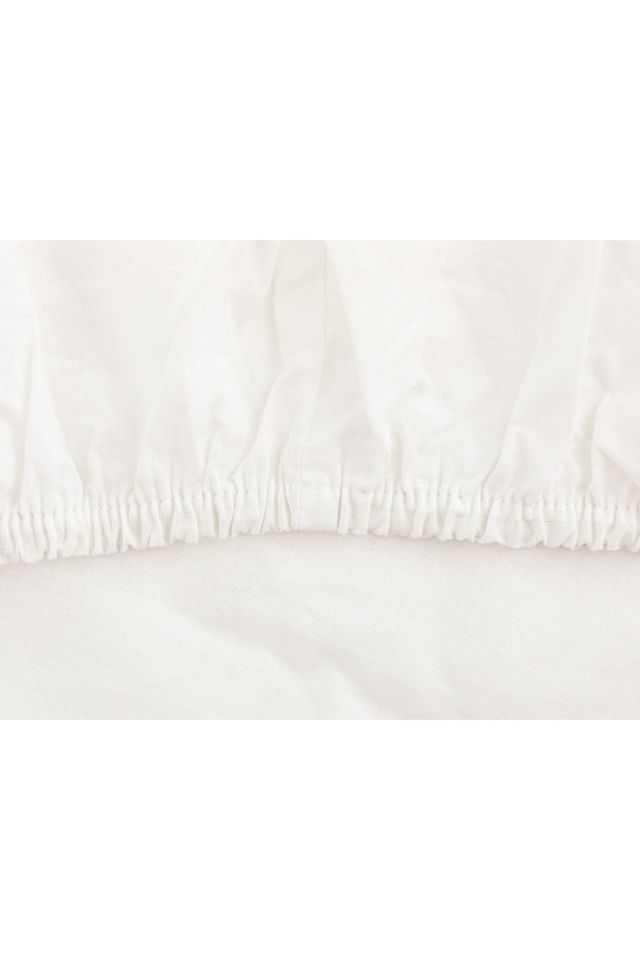 Plain Cotton King Size Elastic Bed Sheet 200x200 Cm White