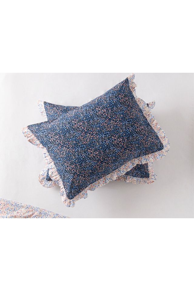 Millefleur Cotton 2-Pack Pillowcase 50x70 Cm Navy Blue