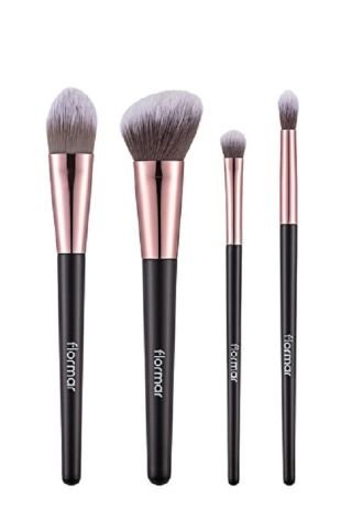 4'lü Makyaj Fırçası Seti (Allık-Fondöten-Far-Crease) - Makeup Brush Set - 012