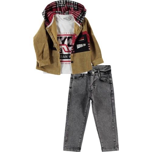 Boys Triple Suit Ages 2-5 Beige