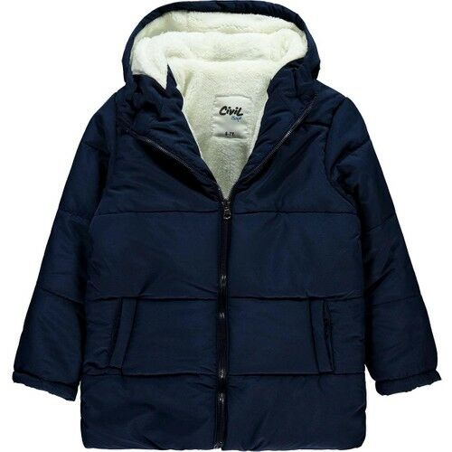 Boys Hooded Coat Navy Blue