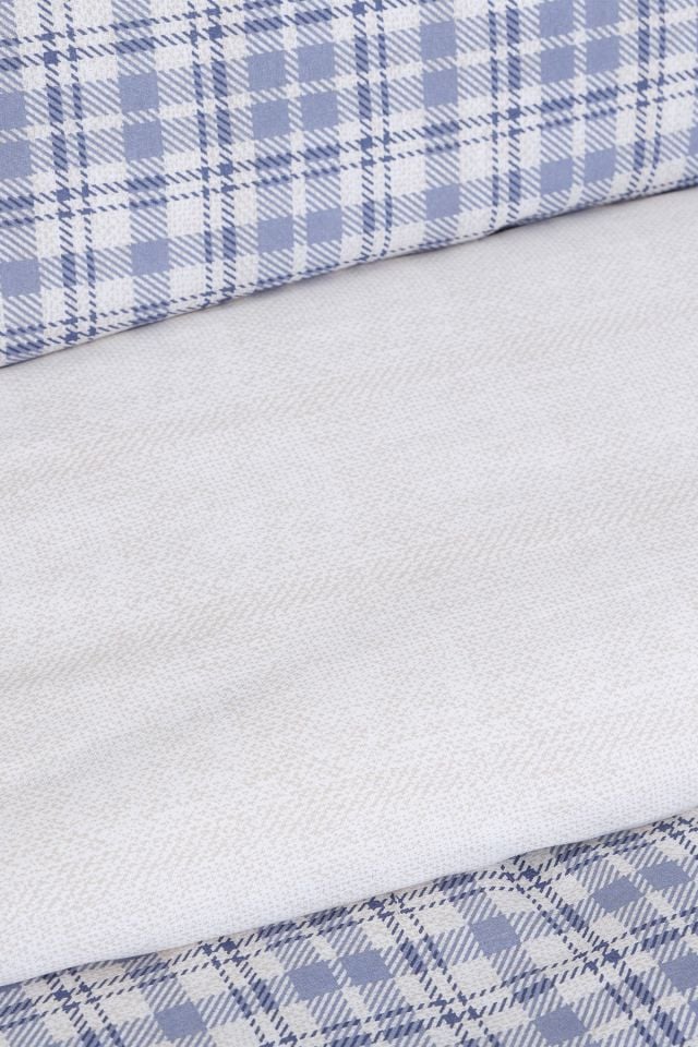 Luan Gray 100% Cotton Double Duvet Cover Set