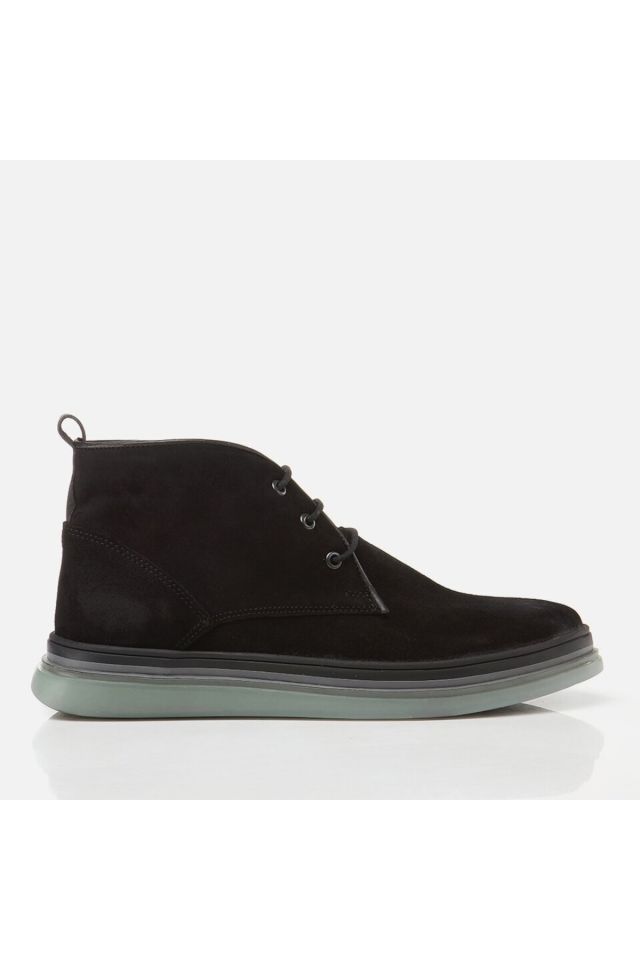 Genuine Leather Black Men's Casual Boots