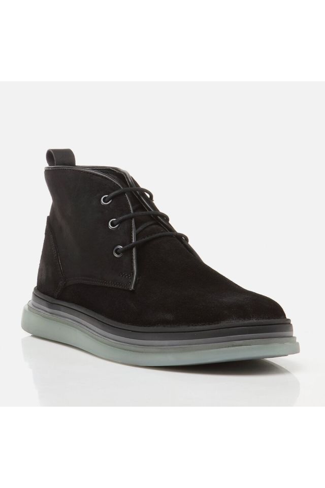Genuine Leather Black Men's Casual Boots