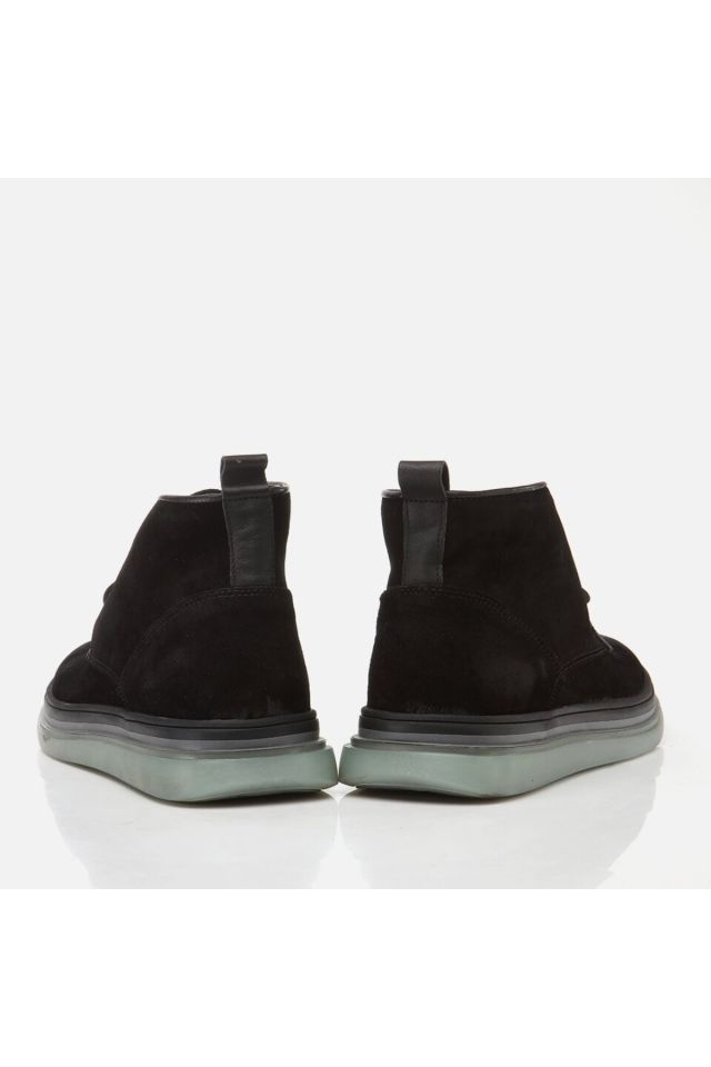 Genuine Leather Black Men's Casual Boots
