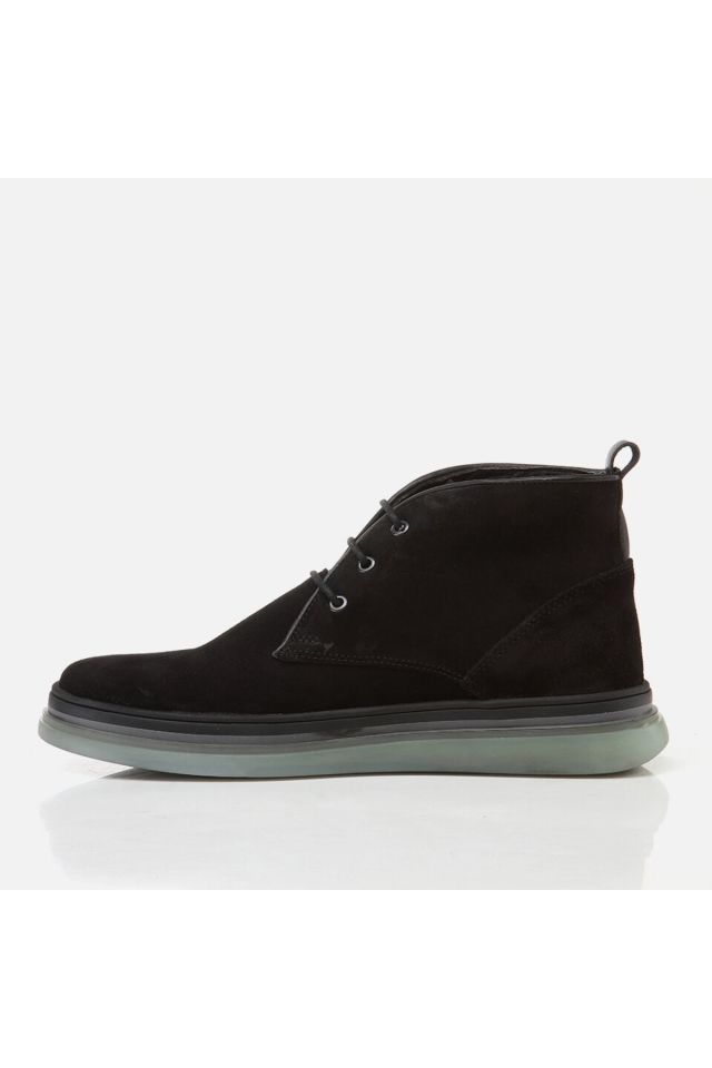 Genuine Leather Black Men's Casual Boots