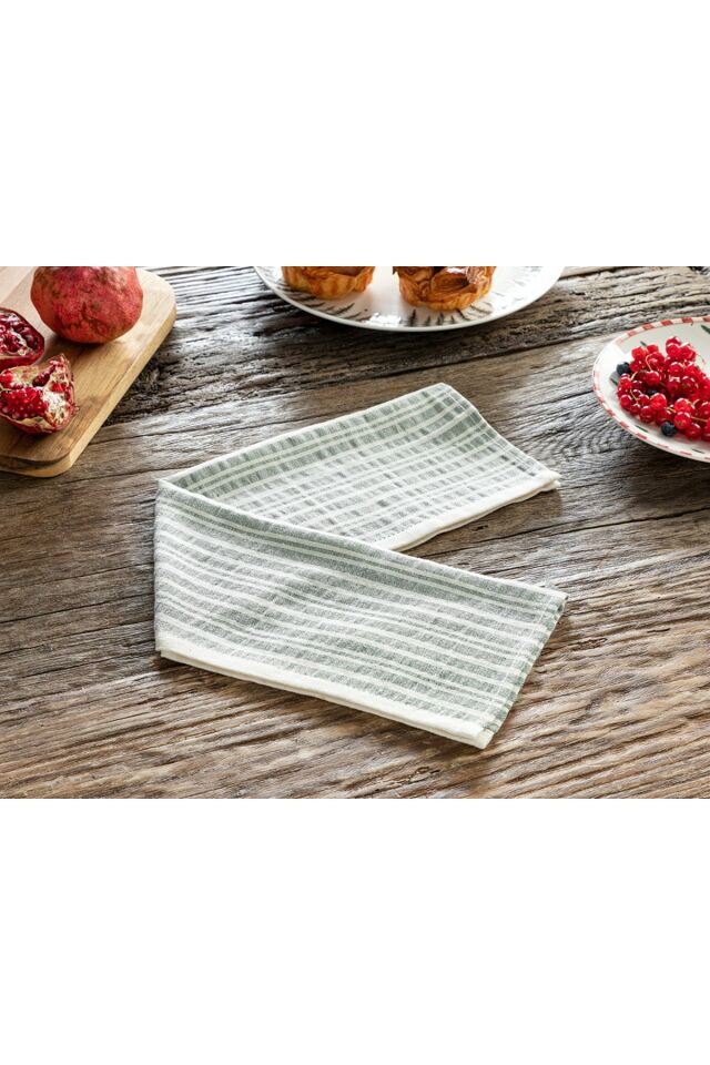 Vertically Cotton Dry Cloth 30x50 Cm Green
