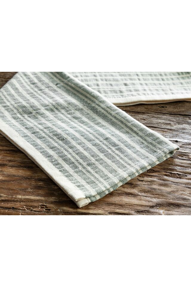 Vertically Cotton Dry Cloth 30x50 Cm Green