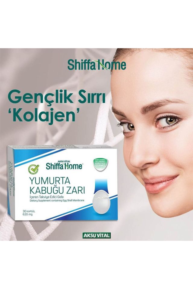 Aksu Vital Yumurta Kabuğu Zarı 620 Mg 30 Kap X 3 Adet