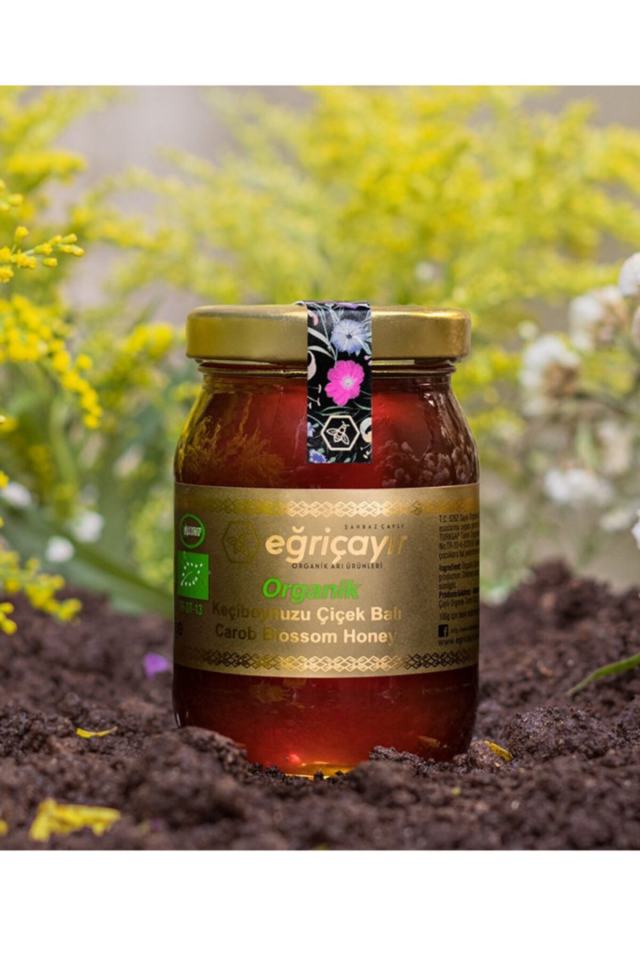 Şahbaz Çaylı Eğriçayır Organic Carob Flower Honey 225 Gr